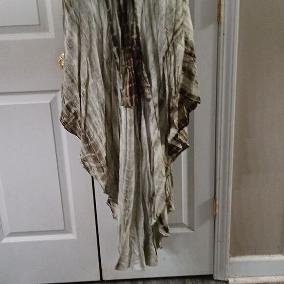 Fashion Nova Brunching Mood Tie Dye Maxi Dress - Olive/comb Sz L NWT - Picture 6 of 12